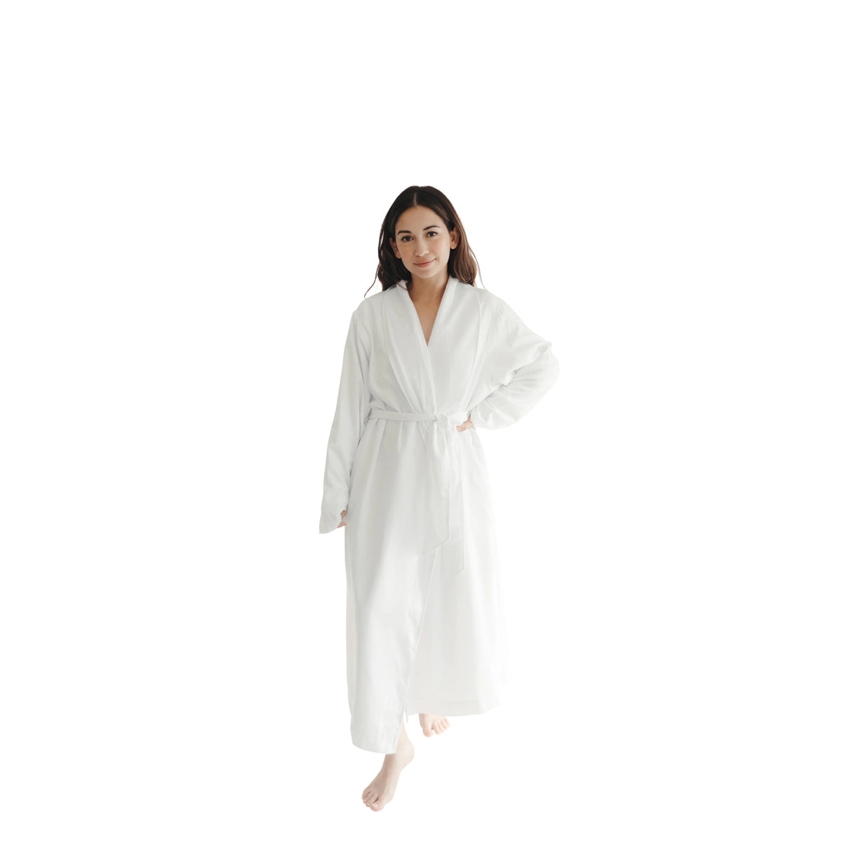 Telegraph Hill DLR-T Bath Robe DLR-T-BLK-L, L - White