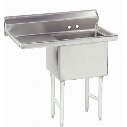 Advance Tabco FC-1-2424 Stainless Steel 1 Compartment Sink, 30" x 45" - FC-1-2424L-18 Left