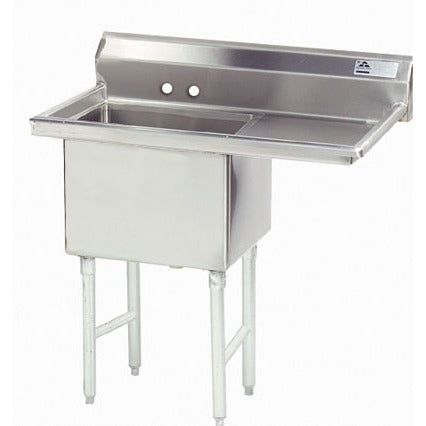 Advance Tabco FC-1-2424 Stainless Steel 1 Compartment Sink, 30" x 45" - FC-1-2424R-18 Right