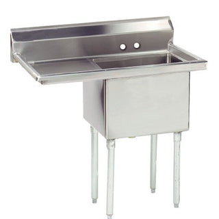 Advance Tabco FE-1 Stainless Steel 1 Compartment Sink, 29 3/4" Wide - 44 1/2"