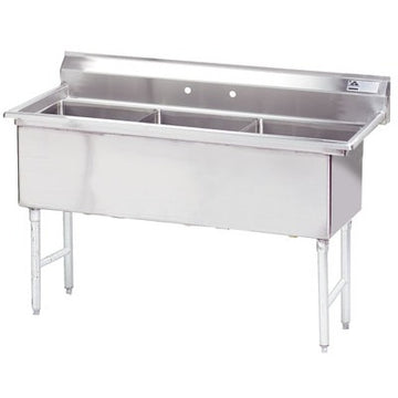 Advance Tabco FS-3-1620 Stainless Steel 3 Compartment Sink, 26" x 68 1/2" - Left