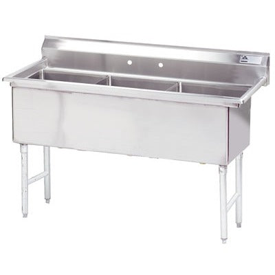 Advance Tabco FS-3-2024 Stainless Steel 3 Compartment Sink, 30" x 86 1/2" - Left