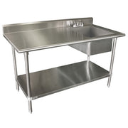 Advance Tabco KMS-11B Work Table, 30" x 72" - KMS-11B-306R-X Right