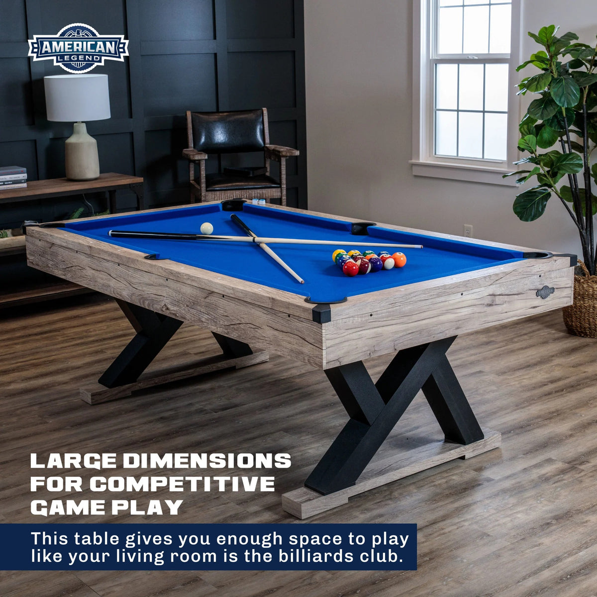 Escalade Sports AL3005W American Legend Wood Pool Table, 50 3/8" x 84" - photo 2