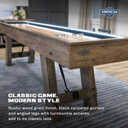 Escalade Sports AL5002W American Legend Wood Table Set, 24 1/16" x 9', Brown - photo 2