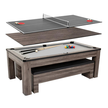 Escalade Sports G05302W Atomic Wood Ping Pong Set, 47 1/4" x 7', Gray - Default Title