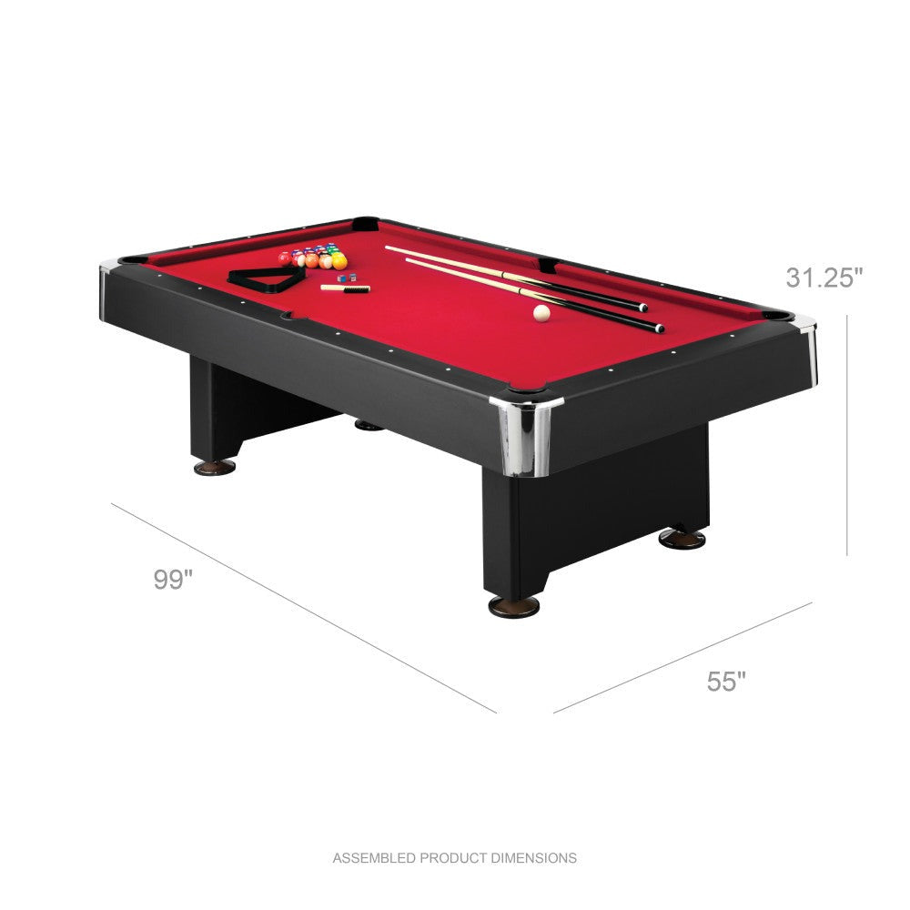 Escalade Sports P5223W2 Mizerak Pool Table, 55" x 99", Red - photo 2