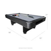 Escalade Sports P5423W2 Mizerak Metal Pool Table, 55" x 99", Blue - photo 2