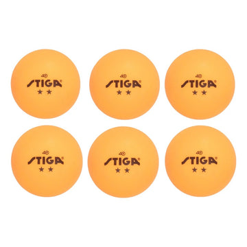 Escalade Sports T1421 Stiga Celluloid Ping Pong Ball, Orange, 6/Pack - Default Title