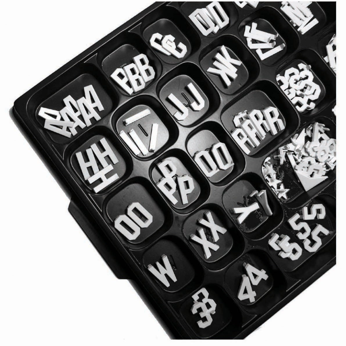 Aarco Plastic Number Set, 330 Pieces, White - 3/4"