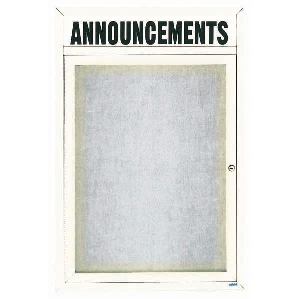 Aarco Board Cabinet, 18" Wide - Satin Anodized Aluminum Finish