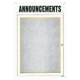 Aarco Board Cabinet, 18" Wide - Satin Anodized Aluminum Finish