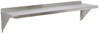 Royal Industries Wall Shelf, 12'' x 36'', Stainless Steel