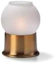 Hollowick 35SC Fitter Globe, 4" Dia. x 3-1/8"H, Satin Crystal