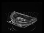 8 x 5 x 1 Half Pie Tarts Quiche Clear Plastic Hinged Containers 250 CT [Kitchen]