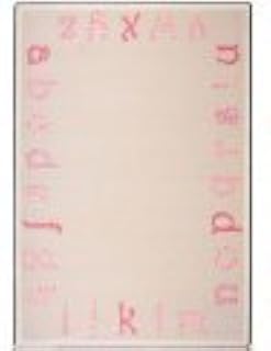 Joy Carpets Kid Essentials Infants & Toddlers Polka Dot Abc's Rug, Pink, 3'10" x 5'4"