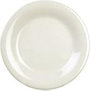 Yanco Milestone Collection Melamine 12" WIDE RIM ROUND PLATE IVORY Box of 12