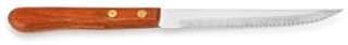 Royal Industries 2 Dozen Knife Steak Econ Hollow Ground, Wood handle, Tan