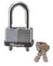 Master Lock 510D Laminated Steel Warded Padlock, 1-3/4" Wide Keyed Different (KD)