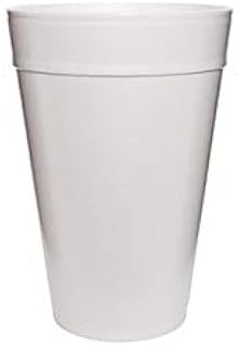 DART Foam Drink Cups, 32oz, White, 25/Bag, 20 Bags/Carton
