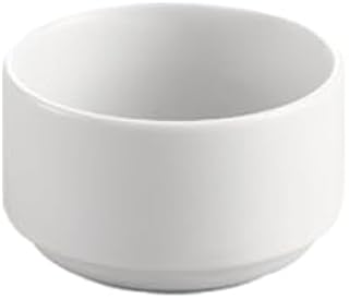 CAC China RCN-4-S Stacking Bouillon 9.5oz 3 3/4" Porcelain Round, Super white, Set of 36