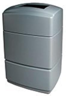 Commercial Zone 770726 Rectangular Trash Can44; Gray