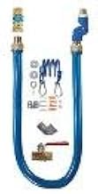 Dormont 1675KITS72PS 3/4" Blue Hose Moveable Gas Connector Kit 72" Long with Blue PVC, 1 Snap Fast QD, 1 Swivel MAX & 1 Pair of Safety Set