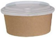 PacknWood 210PC1100K 7.25 in. Bottom Round Kraft Salad Bucket with PET Lid