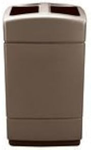 Commercial Zone 732842 Square Trash Container44; Monterey Cliff Brown