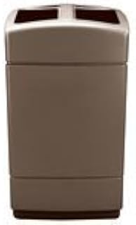 Commercial Zone 732842 Square Trash Container44; Monterey Cliff Brown