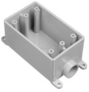 Carlon E980FFN-CTN Outlet Box, 4.54 in L, 2.8 in W, 1 -Gang, PVC, Gray
