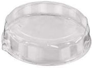 PartiPak Round PETE Special Occasion Wide Panel Flute Dome Lid Only, 16 inch - 50 per case.