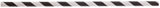 TableCraft 100113 Straws, 7-3/4"L, 6mm Thick, Individually Wrapped, Paper, Black Striped (500 per Pack), 6 Pack per case