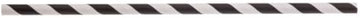 TableCraft 100113 Straws, 7-3/4"L, 6mm Thick, Individually Wrapped, Paper, Black Striped (500 per Pack), 6 Pack per case