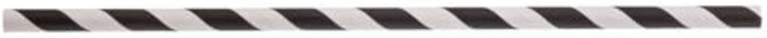 TableCraft 100113 Straws, 7-3/4"L, 6mm Thick, Individually Wrapped, Paper, Black Striped (500 per Pack), 6 Pack per case