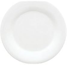 Yanco MS-007WT Mile Stone Wide Rim Round Plate, 7.5" Diameter, Melamine, White Color, Pack of 48