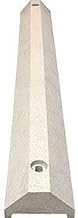 Plastics-R-Unique ULTRA3648PBG 4' Ultra Parking Block with Hardware, 3-1/4"H, Gray