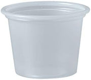 1 oz Translucent PS Portion Container (Case of 2500) by DART – 2500 Count (Pack of 1), 1.0 fluid_ounces, Polystyrene (PS), Translucent, Pack of 2500