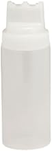 Tablecraft 11663C3 SelecTop WideMouth Squeeze Bottle, 16 oz., 63mm Opening, Natural Three Tip Top SelecTop, Dishwasher Safe, Clear