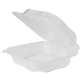 Genpak Clover Large 8" Hinged Take-Out Container | Microwave Safe, BPA Free | Made in the USA | Case Count 150