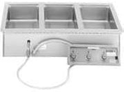 Wells MOD-127TD/AF Top-Mount Built-in Electric Food Warmer with Wet/Dry Operation, Auto-Fill, (1) 12" x 27" Pan Opening with Drain & Thermostatic Controls