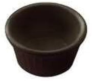MRF150BL American Metalcraft MRF150BL Fluted Ramekin, Melamine, 1.5 oz. Capacity, Black, Melamine, Black