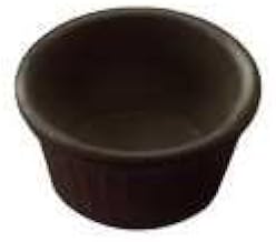 MRF150BL American Metalcraft MRF150BL Fluted Ramekin, Melamine, 1.5 oz. Capacity, Black, Melamine, Black