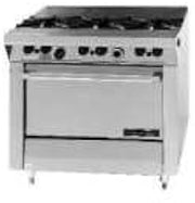 Garland M43FTT Master Series Heavy Duty 34" Gas Range with (3) 18,000 BTU Open Burners, (3) French Tops & Modular