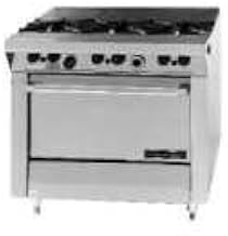 Garland M43FTT Master Series Heavy Duty 34" Gas Range with (3) 18,000 BTU Open Burners, (3) French Tops & Modular