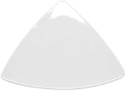 CAC China 8 1/2 inch Triangular Flat Plate White 24 Ct