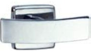 Bobrick B-672 Surface Mount Contoured Double Robe Hook - Polished Stainless Steel - 4"