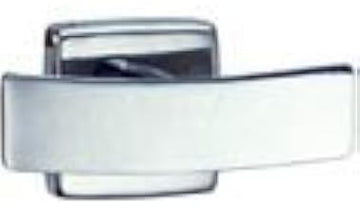 Bobrick B-672 Surface Mount Contoured Double Robe Hook - Polished Stainless Steel - 4"