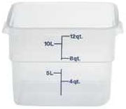 Cambro 12SFSPP190 Square Storage Container 12 Qt., 6 Pack
