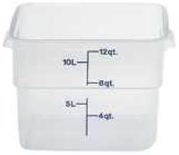 Cambro 12SFSPP190 Square Storage Container 12 Qt., 6 Pack